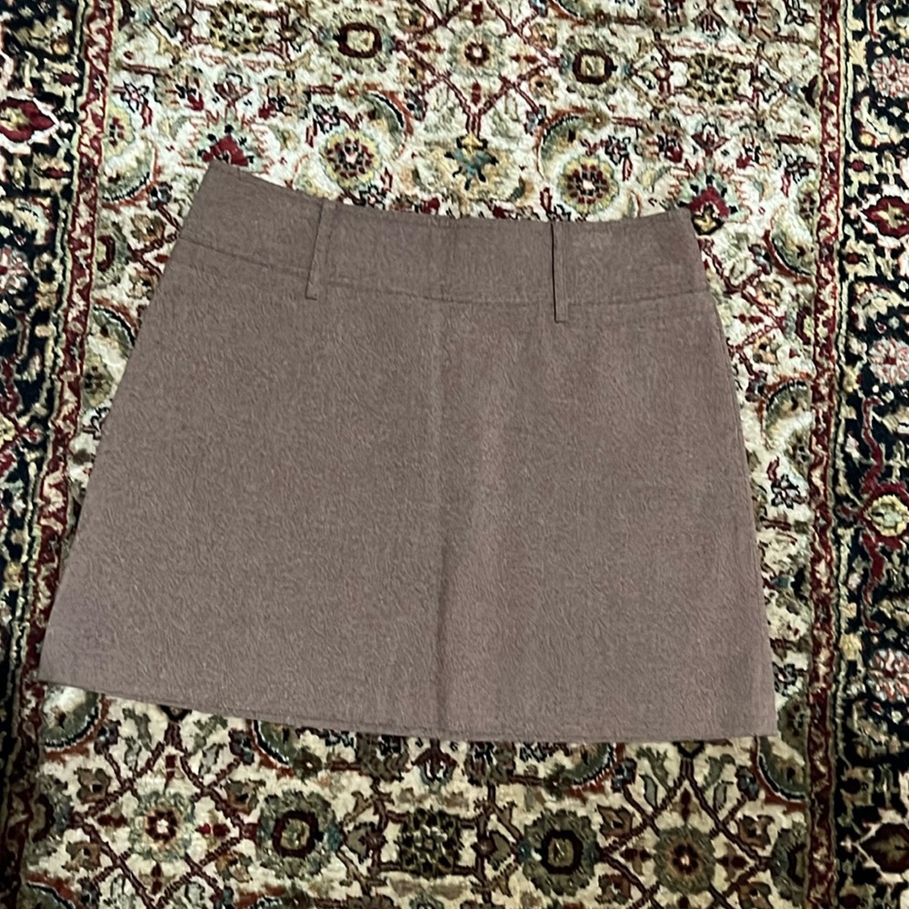 The Limited Stretch Mini Skirt Brown Size 12 Work Essential Large Beltloops